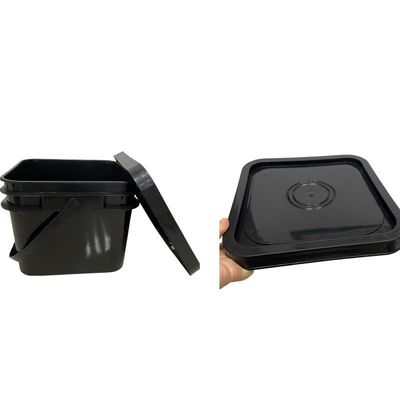 사용자 지정 인쇄 로고 및 디자인으로 5L 6L 8L 10L HDPE 플라스틱 정사각형 버킷을 재활용