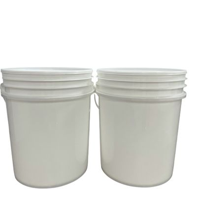 둥글 18L HDPE 중량 하얀 오일 페인트 세탁 플라스틱 버킷 뚜?? 과 손잡이