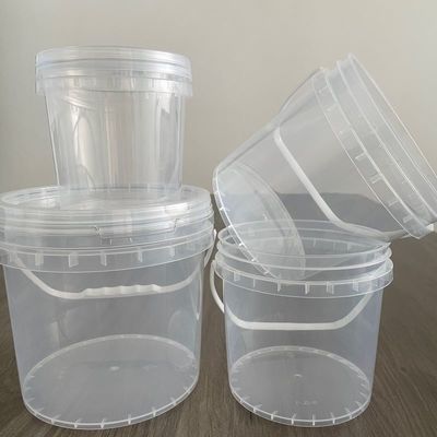 식품 포장 솔루션을위한 산업 맞춤형 1L / 2L / 4L 흰색 플라스틱 버킷