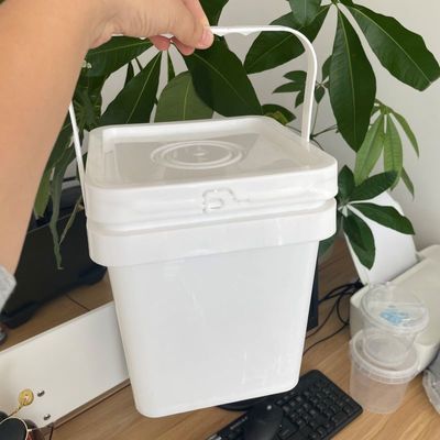 식품용 재료로 만든 음료 및 화장품용 5L 평방 플라스틱 버킷