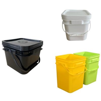 쉽게 열 수 있는 사용자 지정 PP/HDPE 재료 5 갤런 6 갤런 평면 플라스틱 버킷