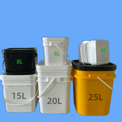 투명 20L 25L 평면 플라스틱 버킷