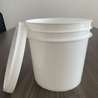 뚜?? 과 손잡이 있는 빨간색 1 갤런 2 갤런 플라스틱 버킷