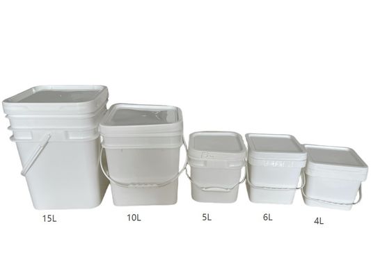 블루 폴리프로필렌 사각형 버킷 커스터마이징 1L-25L 플라스틱 버킷 내구성