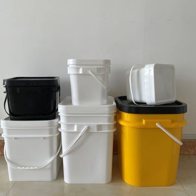블루 폴리프로필렌 사각형 버킷 커스터마이징 1L-25L 플라스틱 버킷 내구성