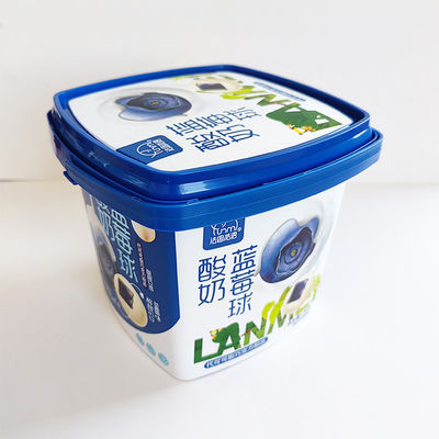 IML 인쇄 500ml 1L 플라스틱 평방 방울 식품 인증에 대한 플라스틱 버킷