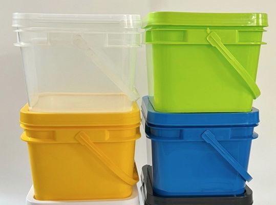 4L 5L 6L 8L 10L plastik square bucket with handle and lid 손잡이와 뚜?? 이 있는 플라스틱 평면 덩어리