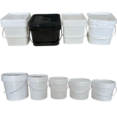 1L-25L 용량의 손잡이 및 뚜?? 가 누출 방지 된 둥근 또는 사각형 플라스틱 페인트 버킷