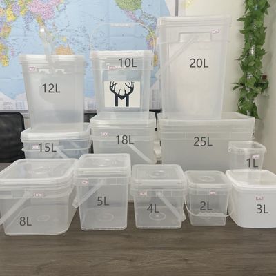 사용자 지정 식품 포장 5L 평면 플라스틱 버킷, 쉽게 열 수 있는 디자인과 IML 인쇄