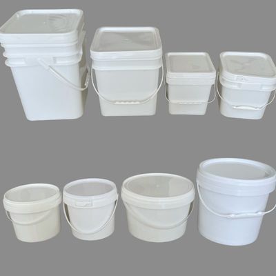 간식 맞춤형 3L 맑은 흰색 식품 등급 플라스틱 버킷