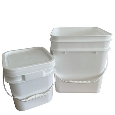 노란 정사각형 플라스틱 팩 4L/5L/6L 용량 포장 도구 실크 스크린 인쇄
