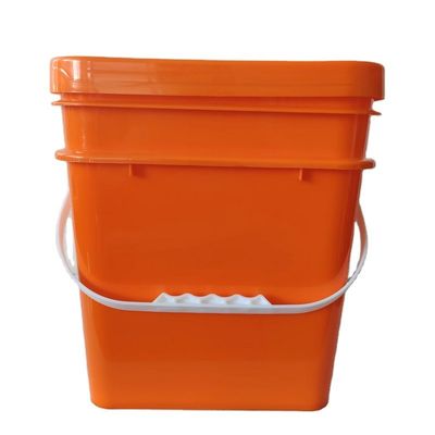 노란 정사각형 플라스틱 팩 4L/5L/6L 용량 포장 도구 실크 스크린 인쇄