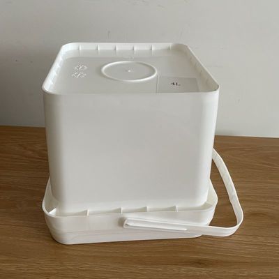 5L 사용자 지정 색상 로고 맑은 플라스틱 둥근 버킷 손잡이 및 뚜?? 으로 식품 포장