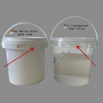 1L PP 식품 등급 플라스틱 둥근 버킷 사용자 지정 인쇄 된 누출 방지 두께 1.0 ~ 2.5 mm