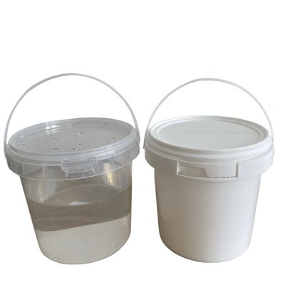 쉽게 열 수 있는 투명 하얀색 1L 2L 5L 식품용 플라스틱 버킷