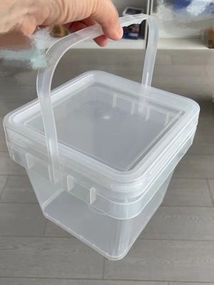 둥근 또는 사각형 버킷 쉽게 열고 닫는 뚜?? 과 함께 3L 사각형 플라스틱 버킷을 사용자 정의