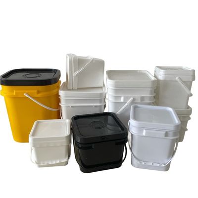 HDPE 주문형 정사형 플라스틱 버킷 뚜?? 을 가진 붓 시멘트 및 에뮬션 페인트