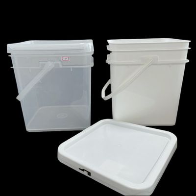 15L/4 갤론 광장 플라스틱 버킷, 열 전달 인쇄 및 쉽게 열 수 있는 뚜??