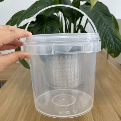 버킷 500ml-5l 맑은 흰색 플라스틱 버킷 팝콘 음료 아이스크림 버터 및 더 많은