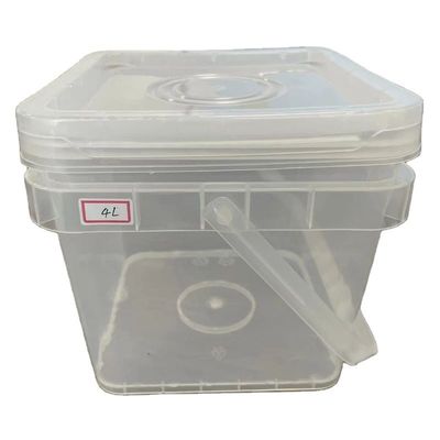 1.0 ~ 2.5MM 두께 맞춤 로고 식품 저장 필요를위한 투명한 플라스틱 버킷