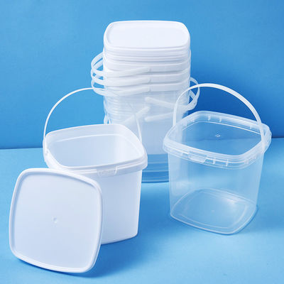 뚜?? 과 손잡이가 있는 플라스틱 버킷 1L-5L 용량 플라스틱 버킷 1.0-2.5MM 두께