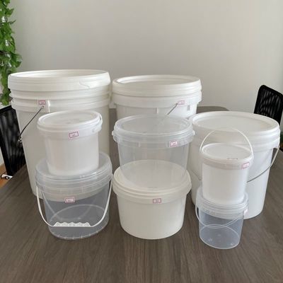 커버 1L 2L 3L 4L 5L와 무료 샘플 포함된 작은 흰색 플라스틱 버킷을 사용자 정의