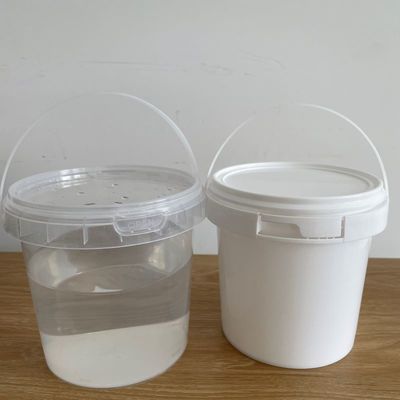 500ml 1L 2L 3L 4L 5L 맑은 플라스틱 버킷 둥근 버킷 내구성 있고 견고한 디자인
