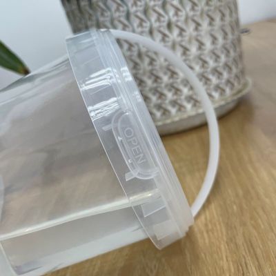 500ml 1L 2L 3L 4L 5L 맑은 플라스틱 버킷 둥근 버킷 내구성 있고 견고한 디자인