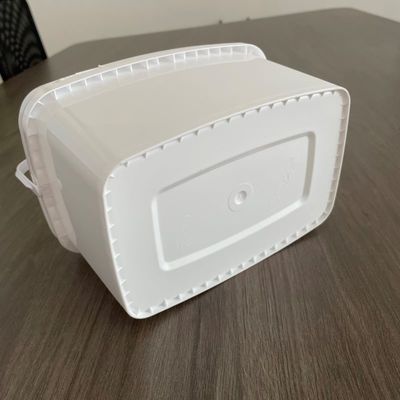 커스터마이징 3L 5L 쉬운 오픈 직사각형 버킷 뚜?? 과 핸들을 가진 플라스틱 버킷