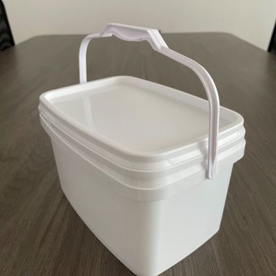 커스터마이징 3L 5L 쉬운 오픈 직사각형 버킷 뚜?? 과 핸들을 가진 플라스틱 버킷
