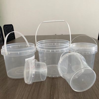 실크 스크린 인쇄 주문 투명 또는 흰색 3L 플라스틱 버킷