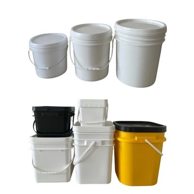 평면 플라스틱 버킷 1L / 2L / 3L / 4L / 5L 덮개로 정사각형 플라스틱 버킷