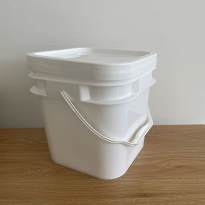 10L 버킷 정사각형 모양 플라스틱 버킷 인쇄 된 버킷 뚜?? 손잡이 액세서리