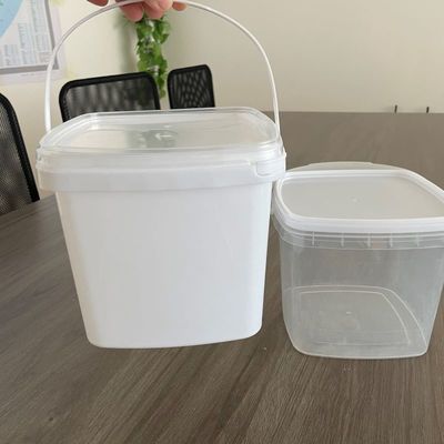 GAP/ISO/FDA 인증을 받은 평면 플라스틱 버킷 500ml 1L 2L 3L 4L 5L 사이즈