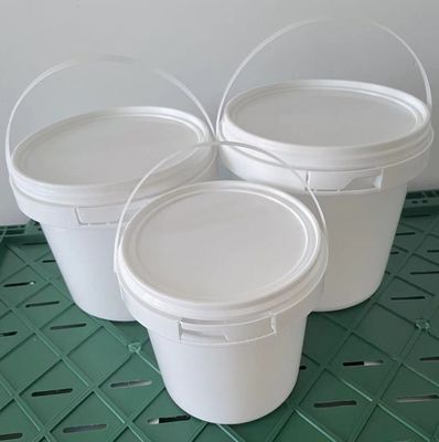 비늘 소스와 해산물 용량 3L 용량의 손잡이가 있는 투명한 플라스틱 둥근 버킷