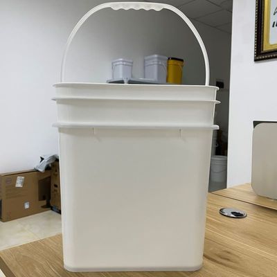 투명한 5L 10L 15L 20L 플라스틱 흰색 정사각형 방울 플라스틱 버킷 GAP/ISO/FDA 인증