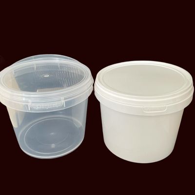 폴리프로필렌 재료 둥근 또는 정사각형 3L 5L 뚜?? 이 있는 식품 컨테이너 플라스틱 버킷
