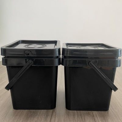 노란색 색상과 내구성 1.0-2.5MM 벽을 가진 5L 평면 플라스틱 버킷