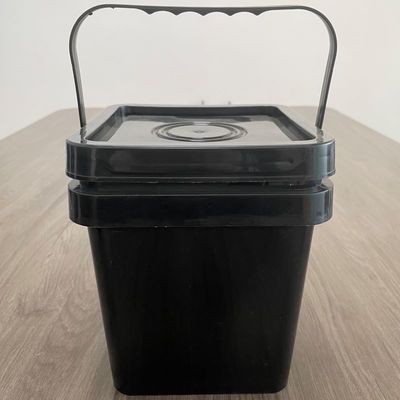 노란색 색상과 내구성 1.0-2.5MM 벽을 가진 5L 평면 플라스틱 버킷