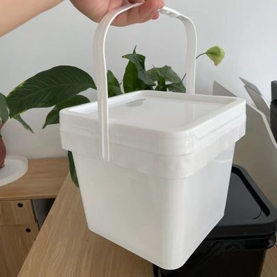 사용자 지정 인쇄 로고 및 디자인으로 5L 6L 8L 10L HDPE 플라스틱 정사각형 버킷을 재활용