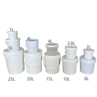 산업용 1L-25L 둥근 플라스틱 버킷 GAP/ISO/FDA 인증을 받은 손잡이와 뚜??