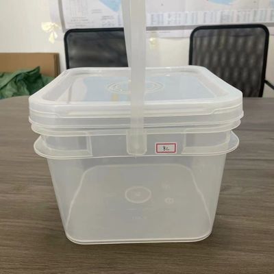 맑은 평면 병 8L 커버와 함께 인쇄 된 플라스틱 버킷을 사용자 정의