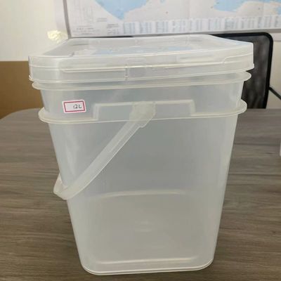 맑은 평면 병 8L 커버와 함께 인쇄 된 플라스틱 버킷을 사용자 정의