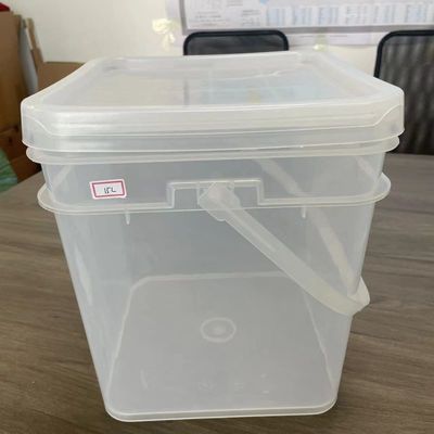 맑은 평면 병 8L 커버와 함께 인쇄 된 플라스틱 버킷을 사용자 정의