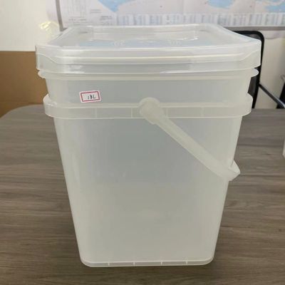 맑은 평면 병 8L 커버와 함께 인쇄 된 플라스틱 버킷을 사용자 정의