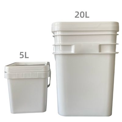 화학 다기능 밀폐 4L-20L 투명 사각형 버킷 1.0 ~ 2.5MM 두께