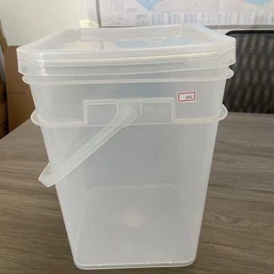 화학 다기능 밀폐 4L-20L 투명 사각형 버킷 1.0 ~ 2.5MM 두께