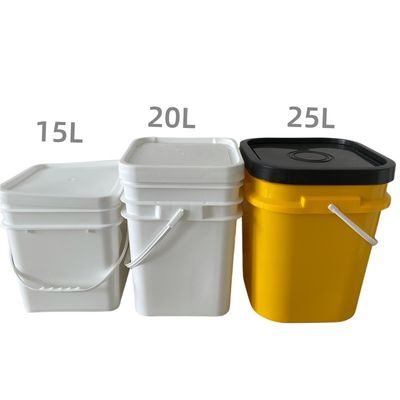 화학 다기능 밀폐 4L-20L 투명 사각형 버킷 1.0 ~ 2.5MM 두께