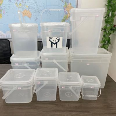 정사각형 HDPE 4L 5L 8L 플라스틱 배구 뚜?? 과 손잡이가 있는 정사각형 플라스틱 배구