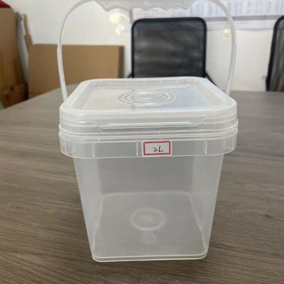 액세서리 버킷 뚜?? 과 손잡이 평면 PP 식품 등급 맑은 버킷